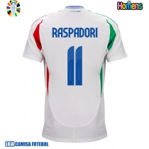 Camisa de Futebol Itália Giacomo Raspadori #11 Equipamento Secundário Europeu 2024 Manga Curta
